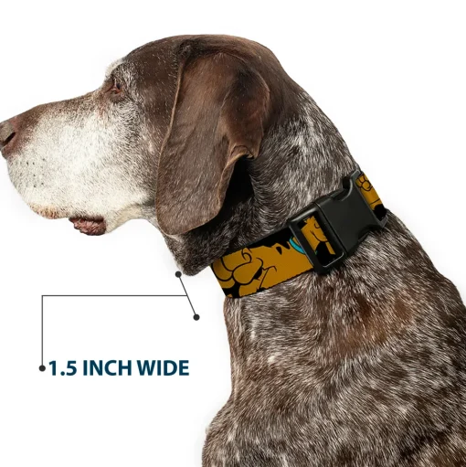 Plastic Clip Collar - Scooby Doo Stacked CLOSE-UP Black
