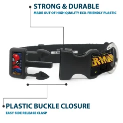 Plastic Clip Collar - SPIDER-MAN Title Logo and Action Skyline Poses