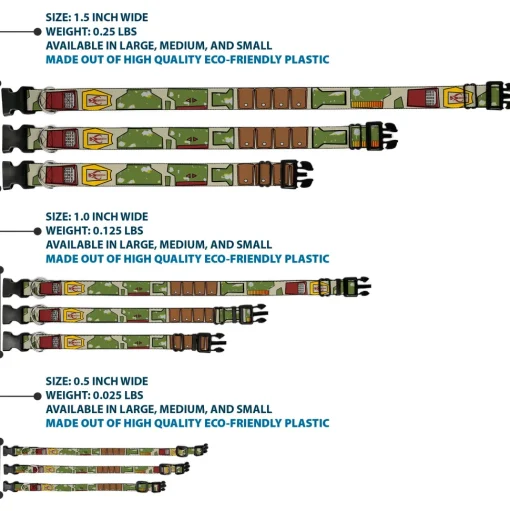 Plastic Clip Collar - Star Wars Boba Fett Utility Belt Bounding Tan