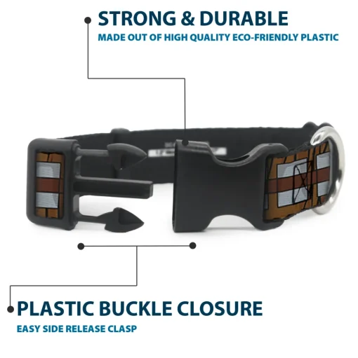 Plastic Clip Collar - Star Wars Chewbacca Bandolier Bounding Browns/Gray