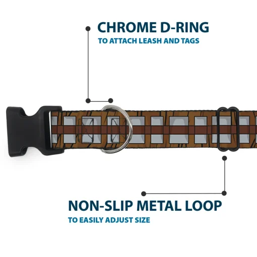 Plastic Clip Collar - Star Wars Chewbacca Bandolier Bounding Browns/Gray
