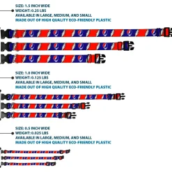 Plastic Clip Collar - Steal Your Face w/Lightning Bolt Repeat Red/White/Blue