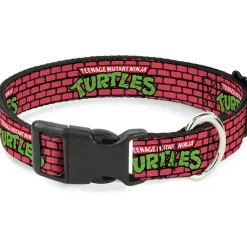Plastic Clip Collar - TEENAGE MUTANT NINJA TURTLES Brick Title Logo Red