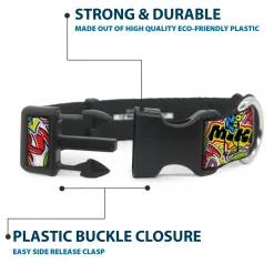 Plastic Clip Collar - Teenage Mutant Ninja Turtles Sticker Slaps Collage White/Multi Color