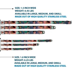 Pocahontas Colors of the Wind Full Color Seatbelt Buckle Collar - Pocahontas & John Smith Scenes