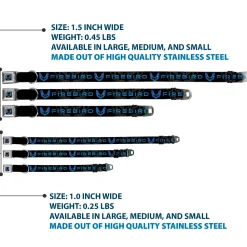 Pontiac Firebird Logo Black/Blues Seatbelt Buckle Collar - Pontiac FIREBIRD/Logo Black/Grays/Blues