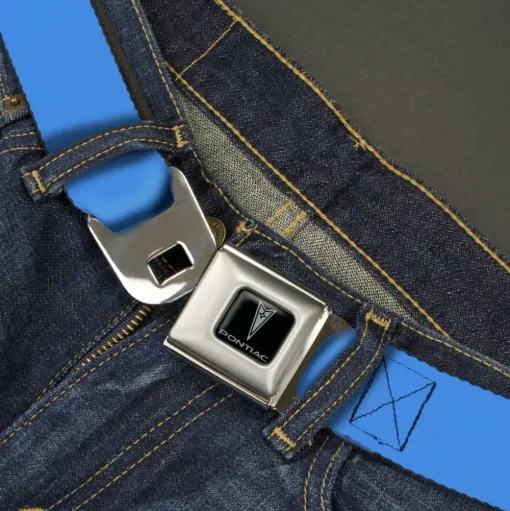 Pontiac Seatbelt Belt - Baby Blue Webbing
