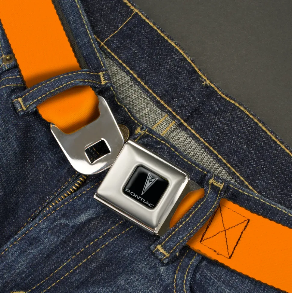 Pontiac Seatbelt Belt - Orange Webbing