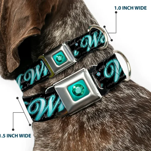 Princess Gem Full Color Turquoise Seatbelt Buckle Collar - Aladdin A WHOLE NEW WORLD/Story Script