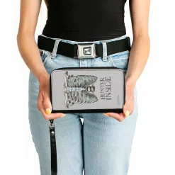 PU Zip Around Wallet Rectangle - Supernatural HUNTER INSIDE Rib Cage Poster