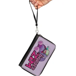 PU Zip Around Wallet Rectangle - Invader Zim and GIR Voot Cruiser Pose and Title Logo Lavender
