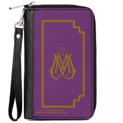 PU Zip Around Wallet Rectangle - Fantastic Beasts The Crimes of Grindelwald MINISTRY OF MAGIC Icon Purple/Gold