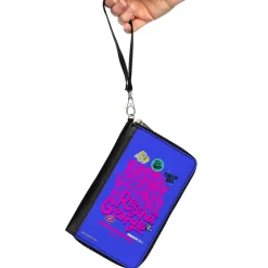 PU Zip Around Wallet Rectangle - Mean Girls PERSONALLY VICTIMIZED BY REGINA Collage Blue/Pink