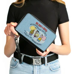 PU Zip Around Wallet Rectangle - ED EDD N EDDY JAWBREAKERS Pose and Title Logo Blues