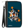 PU Zip Around Wallet Rectangle - Space Jam Toon Squad Team Pose Blue