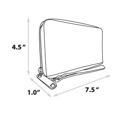 PU Zip Around Wallet Rectangle - Supernatural Winchester Brothers CLOSE-UP Pose Grays