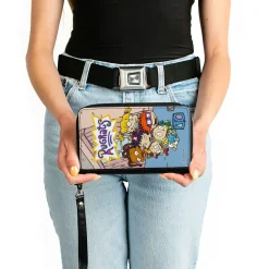 PU Zip Around Wallet Rectangle - RUGRATS Group Pose