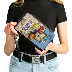 PU Zip Around Wallet Rectangle - RUGRATS Group Pose