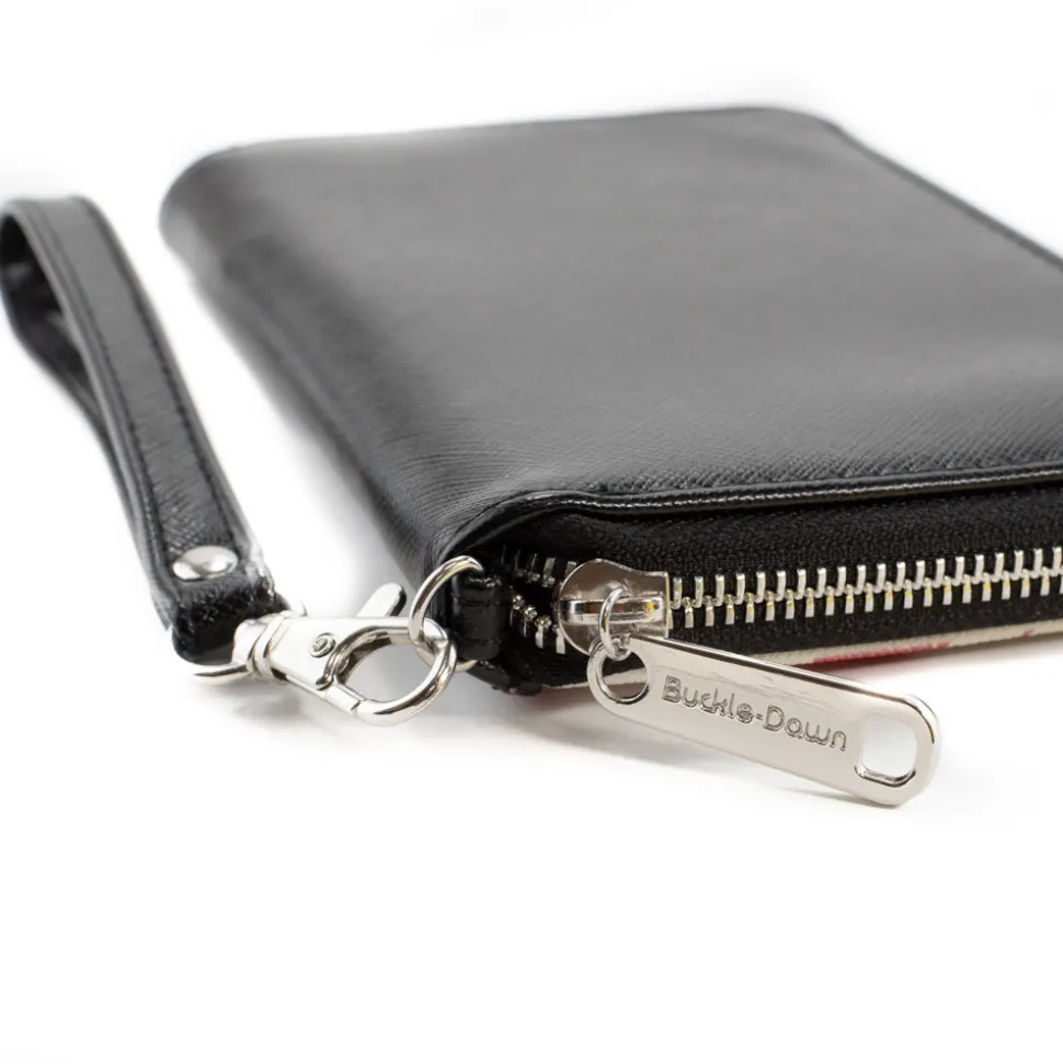 PU Zip Around Wallet Rectangle - Classic Mickey Sitting Pose CLOSE-UP Stacked Comics