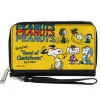 PU Zip Around Wallet Rectangle - PEANUTS Gang FEATURING GOOD OL CHARLIE BROWN Character Poses Yellow/Multi Color