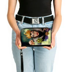 PU Zip Around Wallet Rectangle - The Evil Queen Poisoned Apple Pose