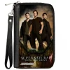 PU Zip Around Wallet Rectangle - SUPERNATURAL Dean, Sam & Castiel Standing Pose JOIN THE HUNT