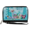 PU Zip Around Wallet Rectangle - Foster's Home for Imaginary Friends Group Pose Blues