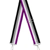 Purse Strap - Flag Asexual Black Gray White Purple
