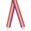 Purse Strap - Flag Lesbian Five Stripe Oranges White Pinks