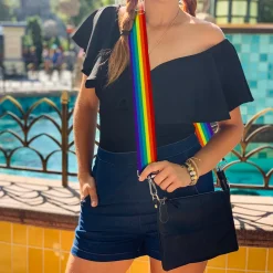 Purse Strap - Rainbow Print