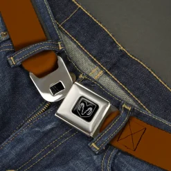 Ram Seatbelt Belt - Brown Webbing