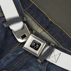 Ram Seatbelt Belt - White Webbing