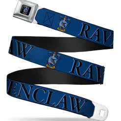Ravenclaw Crest Full Color Seatbelt Belt - Harry Potter RAVENCLAW & Crest Blue/Black Webbing