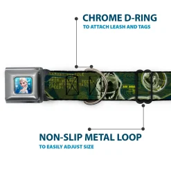 Rex Silhouette Full Colot Black Blue Green Seatbelt Buckle Collar - Buzz Poses/Stars LIKE A BUZZ