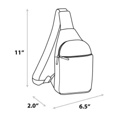 Rick and Morty Bag, Sling, Rick and Morty Get Schwifty Portal Pose Greens, Bounding, Vegan Leather