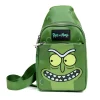 Rick and Morty Bag, Sling, Rick and Morty Pickle Rick Expression Greens, Bounding, Vegan Leather