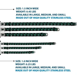 RICK AND MORTY Text Logo Full Color Black/Blue Seatbelt Buckle Collar - Rick and Morty Psychedelic Monster Pose Black/Greens