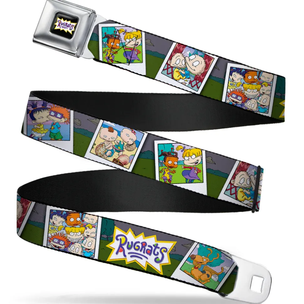RUGRATS Logo Full Color Seatbelt Belt - RUGRATS Character Snapshots Webbing