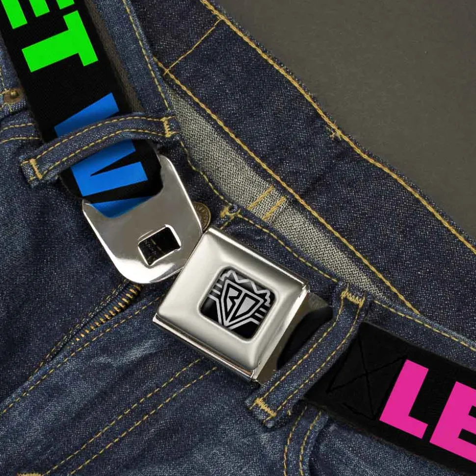 Seatbelt Belt - LET'S GET WASTED Black/Pink/Green/Blue