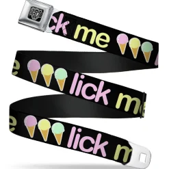 Seatbelt Belt - LICK ME Ice Cream Cones