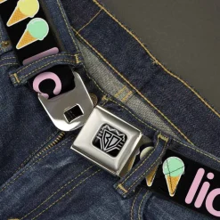 Seatbelt Belt - LICK ME Ice Cream Cones