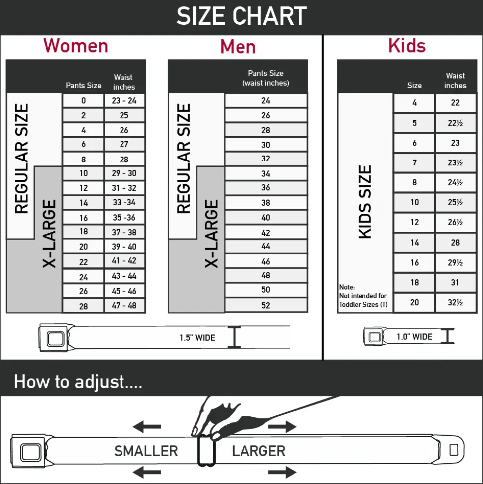 Seatbelt Belt - Verbiage Sex Positions Black/White