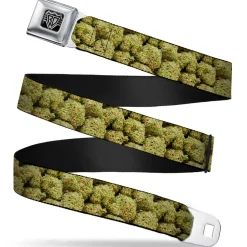 Seatbelt Belt - Vivid Marijuana Nugs2 Stacked