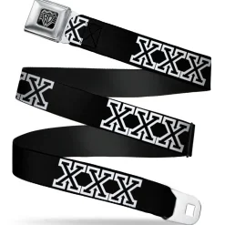 Seatbelt Belt - XXX Black/White
