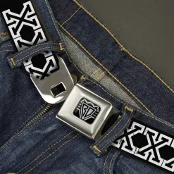 Seatbelt Belt - XXX Black/White