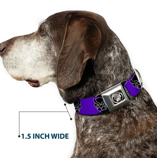 Seatbelt Buckle Collar - Black Panther Avengers Icon Purple/White/Black