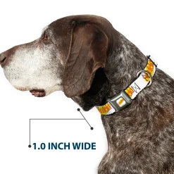 SEINFELD Spotlight Logo Full Color White/Yellow/Red Seatbelt Buckle Collar - SEINFELD Spotlight Logo White/Yellow/Red