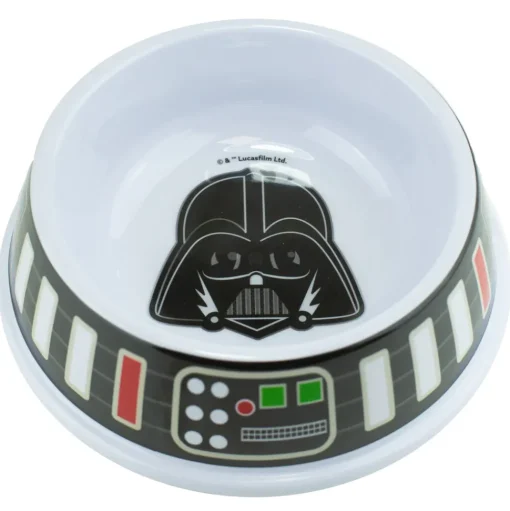 Single Melamine Pet Bowl - 7.5 (16oz) - Star Wars Darth Vader + Utility Belt Bounding Black Gray Multi Color