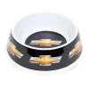 Single Melamine Pet Bowl - 7.5" (16oz) - CHEVROLET Text and Bowtie Black/Gold/White
