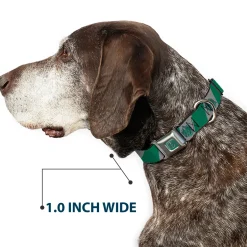 SLYTHERIN Crest Full Color Green Seatbelt Buckle Collar - SLYTHERIN Crest Diagonal Stripe Gray/Green